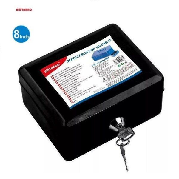 Μεταλλικό κουτί ταμείου 200x160x85mm Μαύρο OEM