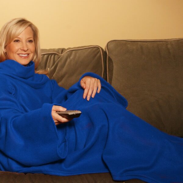 Κουβέρτα μαλακής ύφανσης με μανίκια μπλε OEM