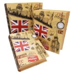 Σετ 3 ξύλινα κουτιά - παλιά βιβλία