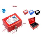 Μεταλλικό κουτί ταμείου 150x120x80mm, κόκκινο OEM