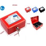 Μεταλλικό κουτί ταμείου 200x160x85mm Κόκκινο OEM