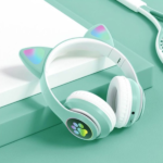 Βεραμάν ασύρματα ακουστικά αυτιά γάτας Bluetooth με LED εναλλασσόμενο φωτισμό OEM