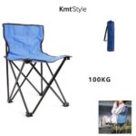 Πτυσσόμενη μεταλλική καρέκλα 100kg μπλε 297020 OEM