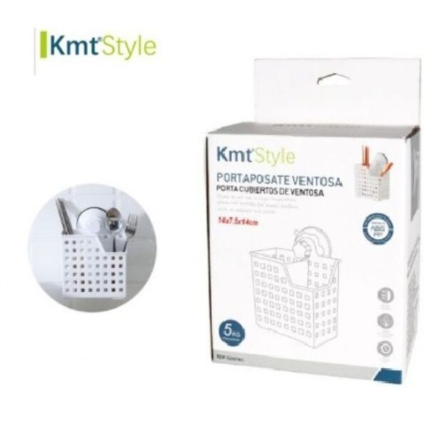 Επιτοίχια πλαστική θήκη για μαχαιροπίρουνα με βεντούζα λευκή 5200785 OEM