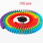 Ξύλινο πολύχρωμο ντόμινο 100 τεμάχια M-1000 OEM