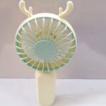 Επαναφορτιζόμενος μίνι ανεμιστήρας Τάρανδος κίτρινος-βεραμάν OEM