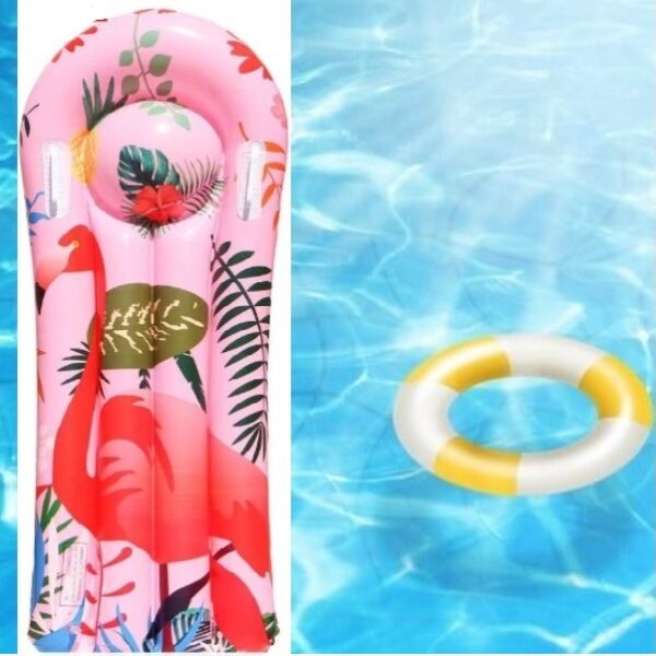 Παιδικό φουσκωτό στρώμα με φλαμίνγκο ροζ 1420-22 OEM