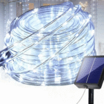 Hλιακός Χριστουγεννιάτικος φωτοσωλήνας led Λευκό Ψυχρό 10m – 200led