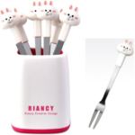 Σετ πιρουνιών φρούτων σε βάζο Κουνελάκια λευκό 22508 OEM