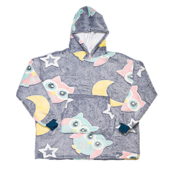 Παιδικό φούτερ με κουκούλα φλις που φωσφορίζει στο σκοτάδι – Κουκουβάγια OEM