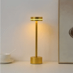 Επαναφορτιζόμενο επιτραπέζιο μεταλλικό φωτιστικό LED χρυσό OEM