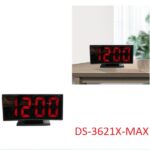 Επαναφορτιζόμενο επιτραπέζιο ρολόι καθρέφτης LED Μαύρο-κόκκινα ψηφία DS-3621X-MAX OEM