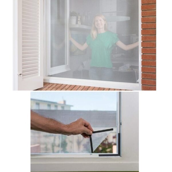 Μαγνητική σίτα κουνουπιών παραθύρου 150x180 cm λευκή OEM