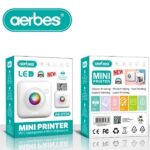 Επαναφορτιζόμενος μίνι θερμικός εκτυπωτής λευκός AB-DY04 AERBES Aerbes