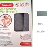Σήτα εντόμων παραθύρου με ταινία Velcro 90x150cm γκρι Bossram
