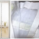 Σίτα - κουρτίνα ενισχυμένη με ραμμένο χρατς και 34 μαγνήτες 90x210cm λευκή OEM