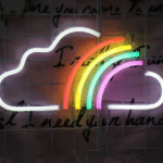 Διακοσμητική πινακίδα νέον ουράνιο τόξο OEM