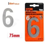 Αυτοκόλλητος ανοξείδωτος μεταλλικός αριθμός Νο 6  75mm 9368064 OEM