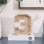 Ξύλινος κουμπαράς νούμερο 3 μπεζ 34990 OEM