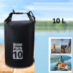 Αδιάβροχη τσάντα παραλίας Ocean Pack 10L μαύρη 8128 OEM
