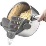 Σουρωτήρι σιλικόνης με κλιπ γκρι OEM