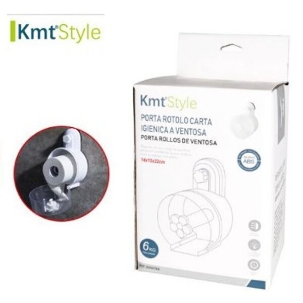 Επιτοίχια χαρτοθήκη μπάνιου Λουλούδι με βεντούζα λευκή 5200789 OEM