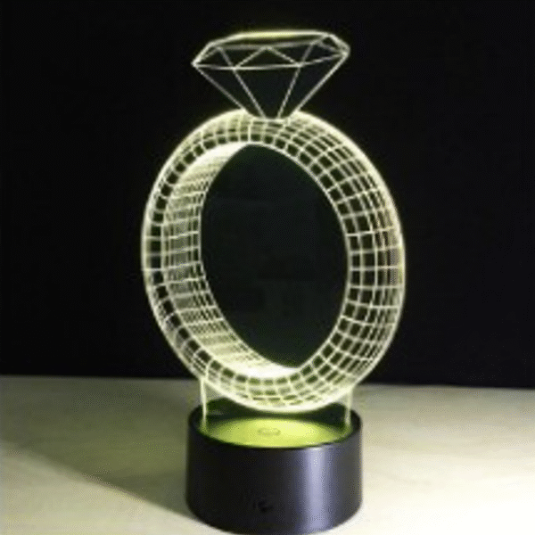 Τρισδιάστατο 3D επιτραπέζιο φωτιστικό δαχτυλίδι OEM