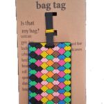 Ετικέτα αποσκευών σιλικόνης πολύχρωμοι ρόμβοι OEM