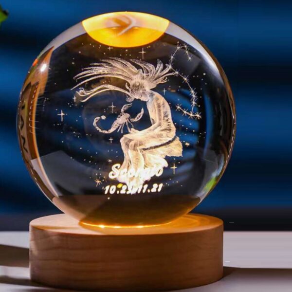 Κρυστάλλινη σφαίρα με φως Σκορπιός OEM
