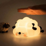 Επαναφορτιζόμενο μαλακό παιδικό φωτάκι σιλικόνης πρόβατο ξαπλωμένο OEM