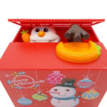 Μυστικός κουμπαράς νομισμάτων με κίνηση Χριστουγεννιάτικος Χιονάνθρωπος OEM