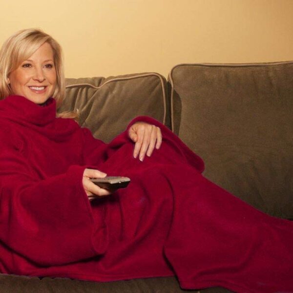 Κουβέρτα fleece  με μανίκια κόκκινη 8138 OEM