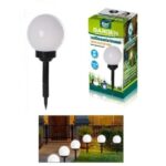 Στρογγυλό ηλιακό φωτιστικό κήπου LED 14 x 37cm OEM