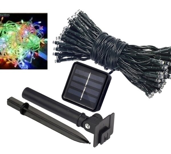 Ηλιακά φωτάκια κήπου 100Led 8 προγράμματα πολύχρωμα OEM