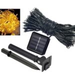 Ηλιακά φωτάκια κήπου 100Led 8 προγράμματα ζεστό λευκό OEM