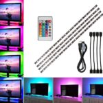 Πολύχρωμη αυτοκόλλητη ταινία τηλεόρασης USB 60LED 2m OEM