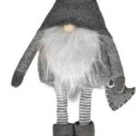 Ζεστός και Παραδοσιακός Χριστουγεννιάτικος υφασμάτινος Νάνος Gonk με τηλεσκοπικά πόδια