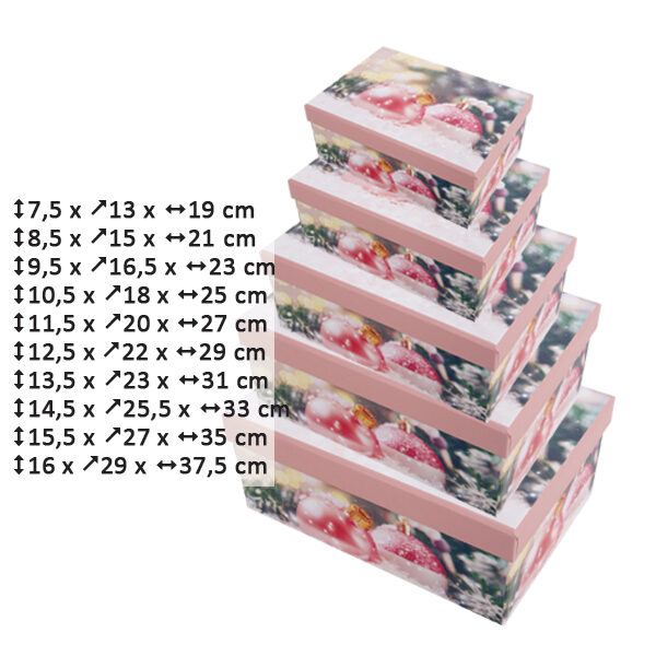 Σετ 10 χάρτινα παραλληλόγραμα κουτιά αποθήκευσης [00001593]