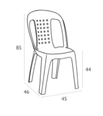 ESTELLA ΛΕΥΚΗ ΚΑΡΕΚΛΑ 45Χ46Χ85εκ. - Image 3