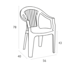LOLA ΠΡΑΣΙΝΗ ΠΟΛΥΘΡΟΝΑ 56X40X78εκ. - Image 3
