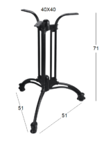 CITY 3ΝΥΧΗ 51Χ51Χ71εκ. ΒΑΣΗ ΑΛΟΥΜΙΝΙΟΥ ΜΕ ΡΕΓ/ΡΟΥΣ ΜΑΥΡΗ - Image 2