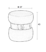 LINDA/R ΣΚΑΜΠΟ GREY VELVET ΥΦΑΣΜΑ Φ.37Χ43εκ. - Image 2