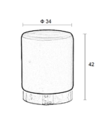 LINDA/S ΣΚΑΜΠΟ BEIGE VELVET ΥΦΑΣΜΑ Φ.34Χ42εκ. - Image 2