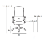 A8600 ΤΑΜΠΑ PU ΠΟΛΥΘΡΟΝΑ ΓΡΑΦΕΙΟΥ 65Χ64Χ45.5-111.5/54.5-121.5εκ. - Image 2