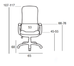 A9350 ΚΑΦΕ ΠΟΛΥΘΡΟΝΑ ΓΡΑΦΕΙΟΥ 65Χ68X45-107/55-117εκ. - Image 2