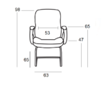 A2500 ΜΑΥΡO PU(Σ2)ΠΟΛΥΘΡΟΝΑ ΑΝΑΜΟΝΗΣ  63X65X47-98εκ. - Image 2