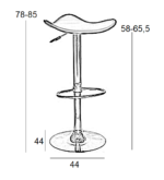 BAR5 ΜΑΥΡΟ PVC(Σ2)ΣΚΑΜΠΟ ΜΕ ΑΜΟΡΤΙΣΕΡ 44Χ44Χ85εκ. - Image 2