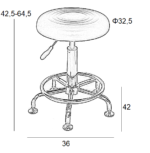 BAR71 ΛΕΥΚΟ PU(Σ2)ΣΚΑΜΠΟ ΜΕ ΑΜΟΡΤΙΣΕΡ 36X42X64.5εκ. - Image 2