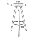 LOFT ΣΚΑΜΠΟ ΛΕΥΚΟ ΧΩΡΙΣ ΠΛΑΤΗ 77XΦ37εκ. - Image 2