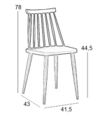 MIRELLA ΜΑΥΡΗ ΚΑΡΕΚΛΑ/ΡΡ/ΜΕΤΑΛΛΙΚΗ 41.5Χ43Χ78εκ. - Image 2